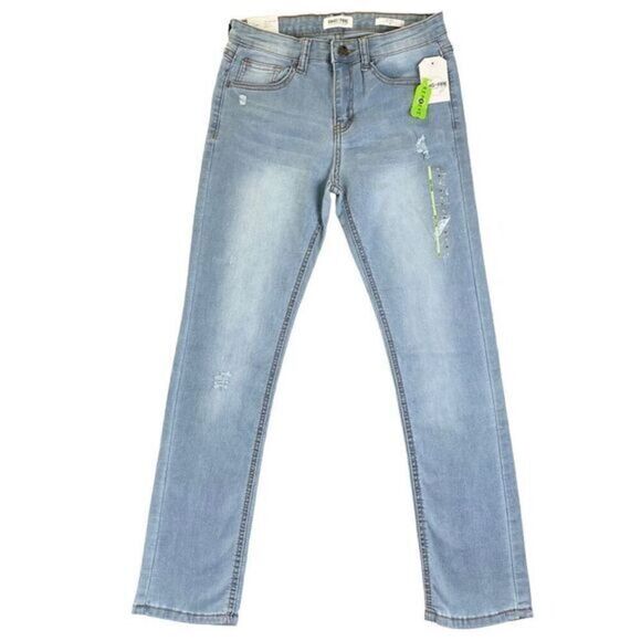 Ring of Fire Sustainable Denim Light Wash Skinny Stretch Jeans Boys Size 18 - Picture 1 of 9
